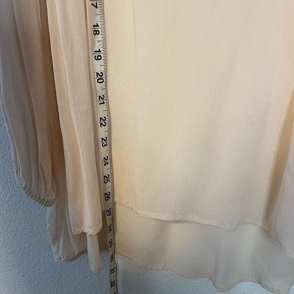 Sundance Sheer Beaded Embroidered Tie-Front Pink Blouse Size Small - Picture 5 of 7